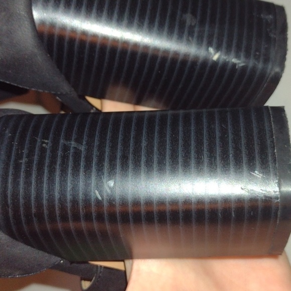 LOFT black lace up chunky heels size 8 - Picture 4 of 16